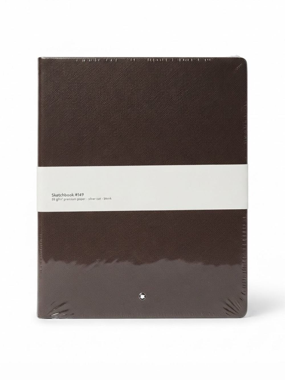 Montblanc Black Leather Sketchbook-85g/m-Premium Paper-Silver Cut-Blank-NWT